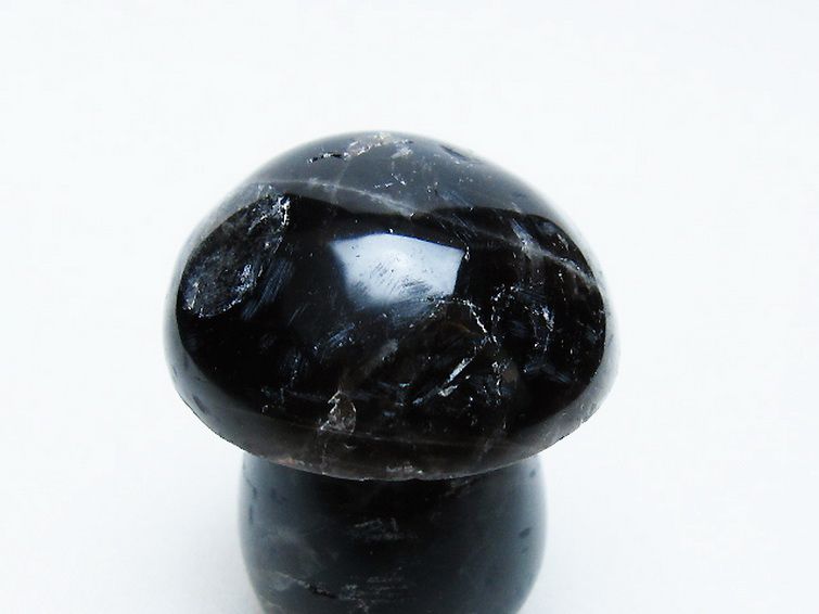 モリオン 純天然 黒水晶 きのこ 置物 [t653-4448] 2枚目