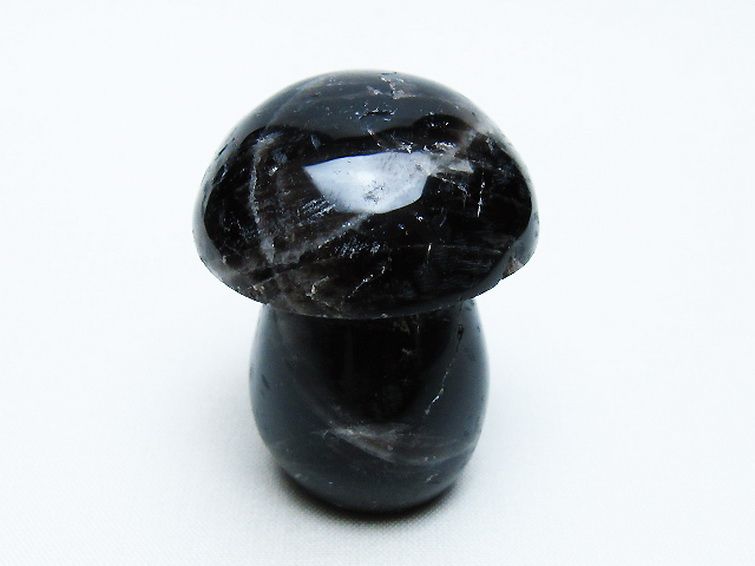 モリオン 純天然 黒水晶 きのこ 置物 [t653-4448] 3枚目