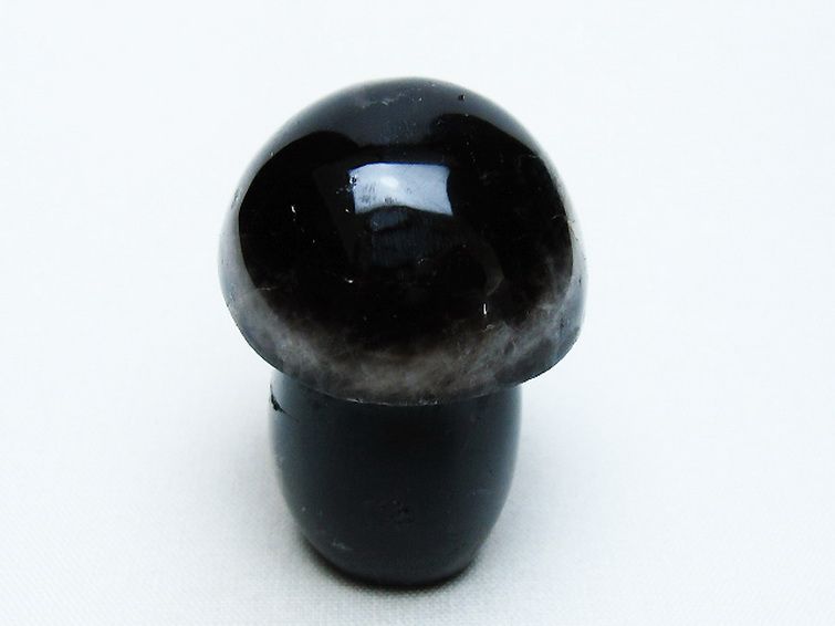 モリオン 純天然 黒水晶 きのこ 置物 [t653-4450] 1枚目