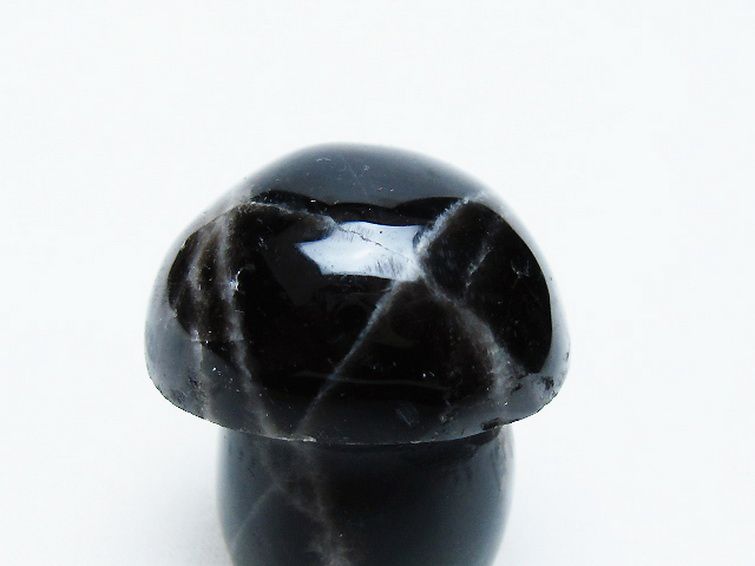 モリオン 純天然 黒水晶 きのこ 置物 [t653-4456] 2枚目