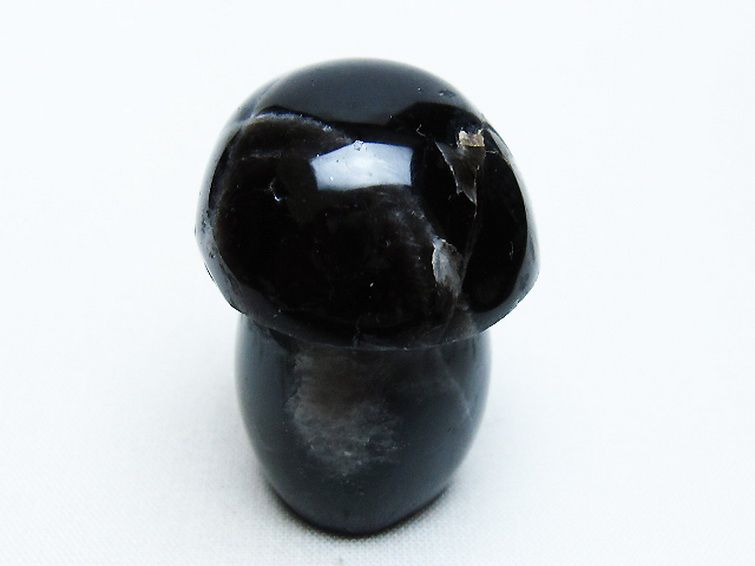 モリオン 純天然 黒水晶 きのこ 置物 [t653-4456] 3枚目