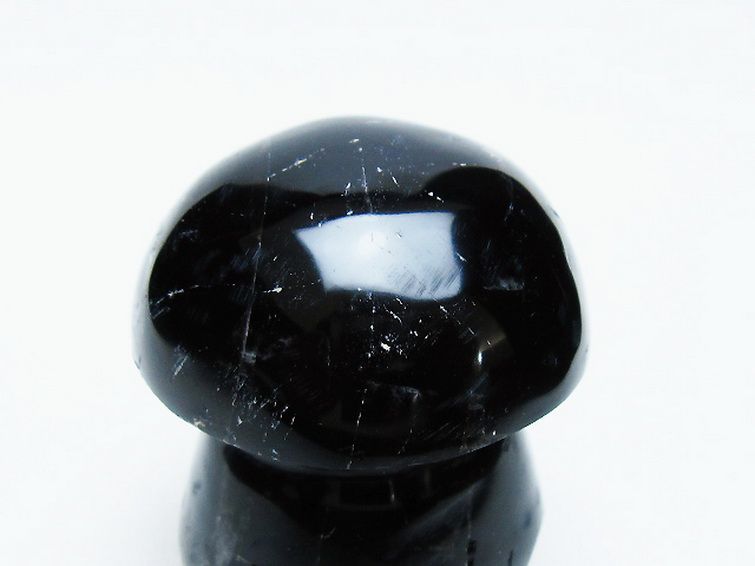 モリオン 純天然 黒水晶 きのこ 置物 [t653-4475] 2枚目