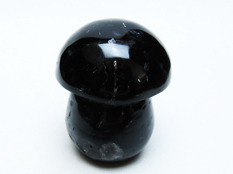 モリオン 純天然 黒水晶 きのこ 置物 [t653-4475] 3枚目
