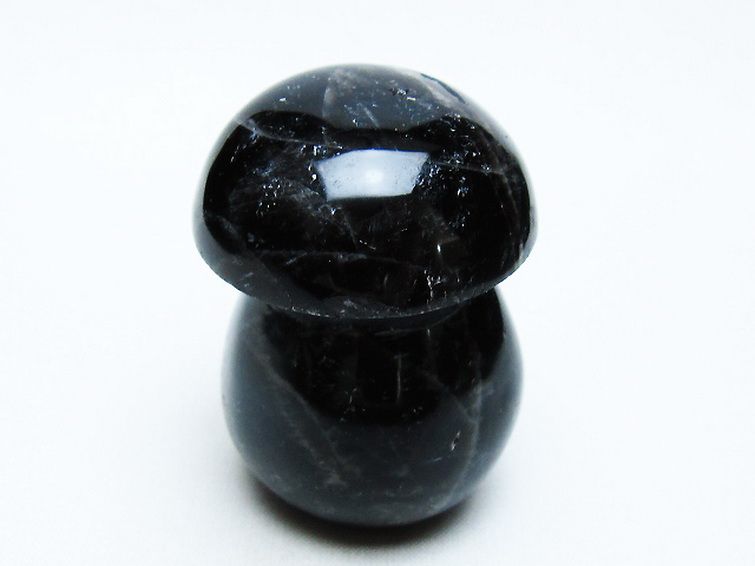 モリオン 純天然 黒水晶 きのこ 置物 [t653-4477] 3枚目