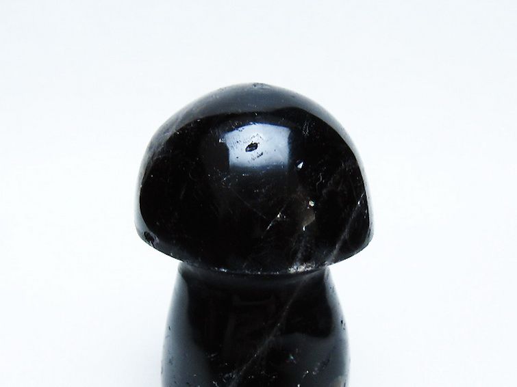 モリオン 純天然 黒水晶 きのこ 置物 [t653-4482] 2枚目