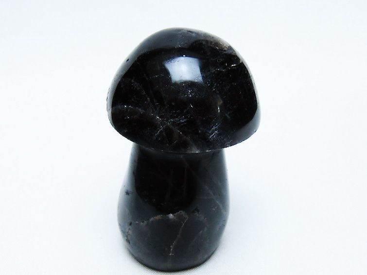 モリオン 純天然 黒水晶 きのこ 置物 [t653-4482] 3枚目