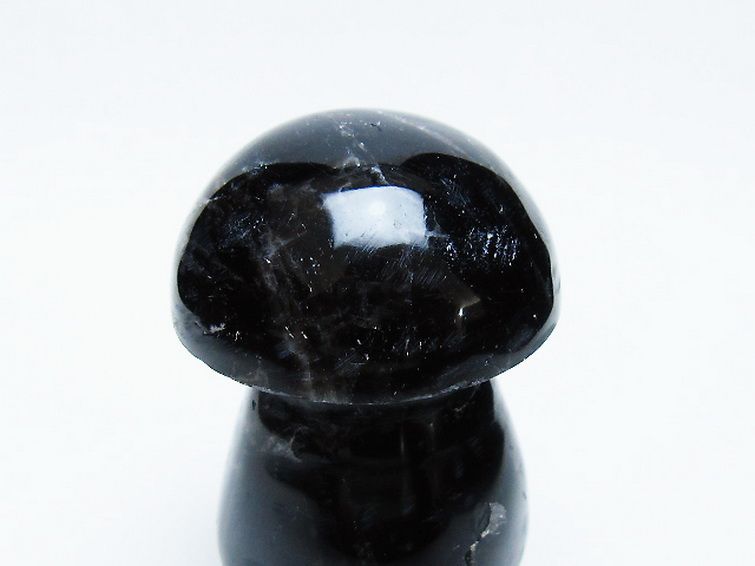 モリオン 純天然 黒水晶 きのこ 置物 [t653-4485] 2枚目