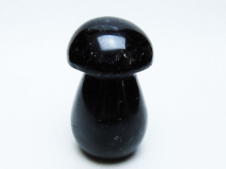 モリオン 純天然 黒水晶 きのこ 置物 [t653-4489] 3枚目