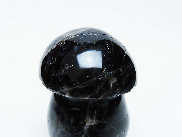 モリオン 純天然 黒水晶 きのこ 置物 [t653-4492] 2枚目