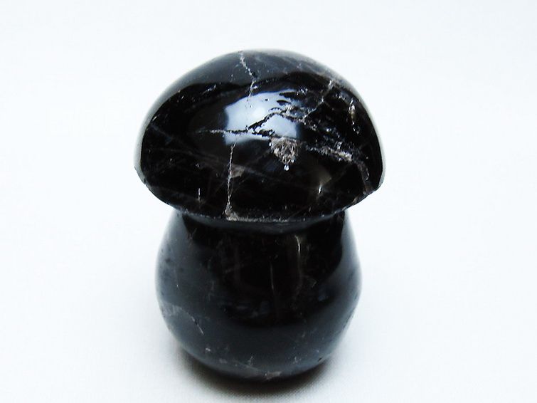 モリオン 純天然 黒水晶 きのこ 置物 [t653-4492] 3枚目