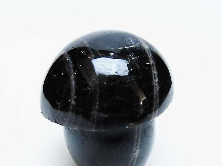 モリオン 純天然 黒水晶 きのこ 置物 [t653-4508] 2枚目