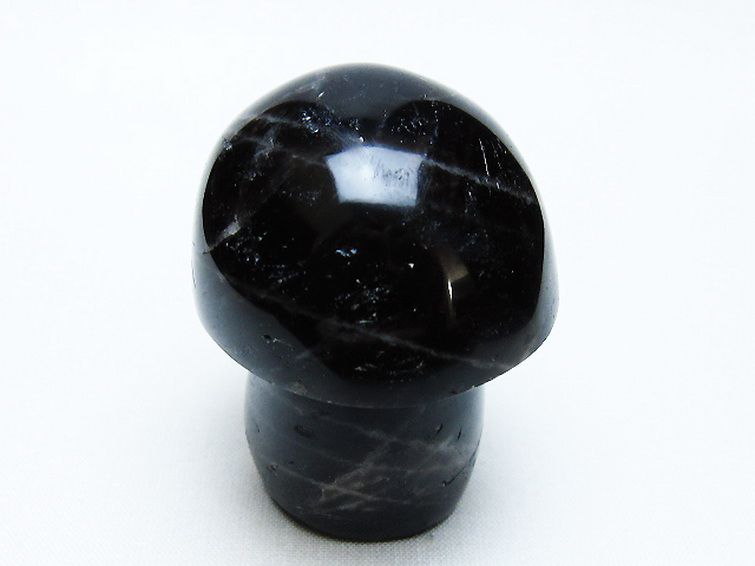 モリオン 純天然 黒水晶 きのこ 置物 [t653-4512] 1枚目