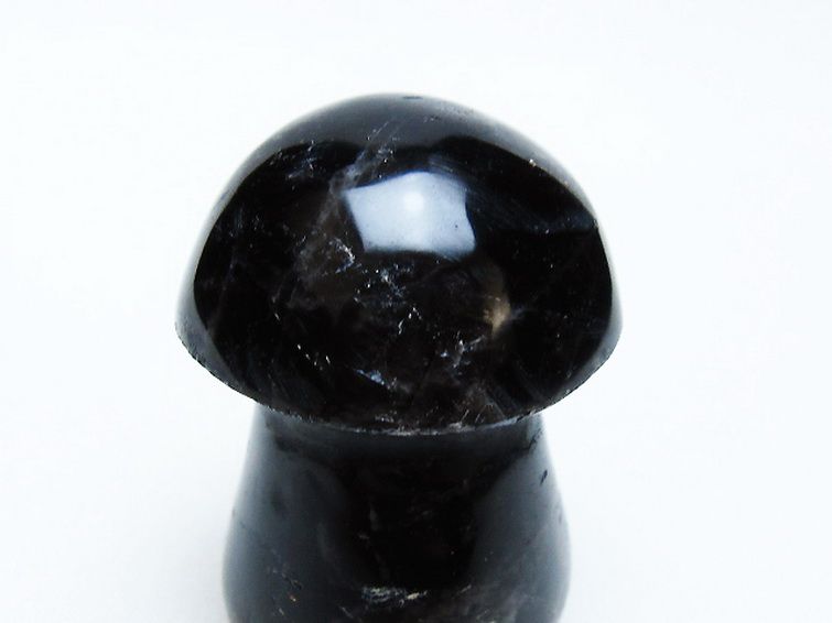 モリオン 純天然 黒水晶 きのこ 置物 [t653-4520] 2枚目