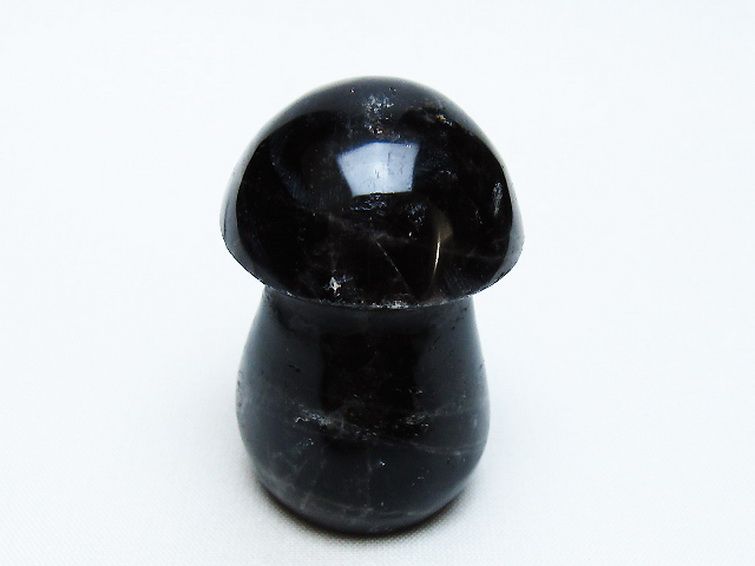 モリオン 純天然 黒水晶 きのこ 置物 [t653-4520] 3枚目