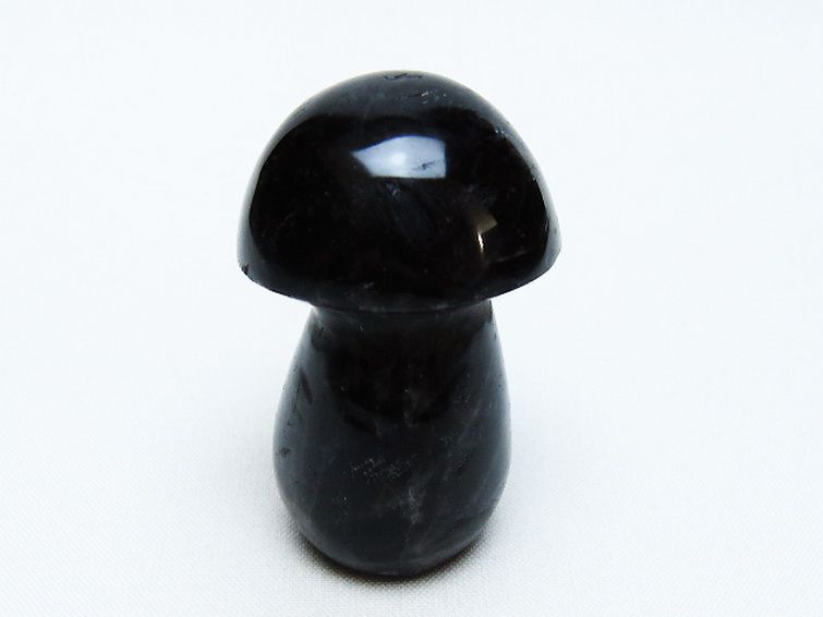モリオン 純天然 黒水晶 きのこ 置物 [t653-4524] 1枚目