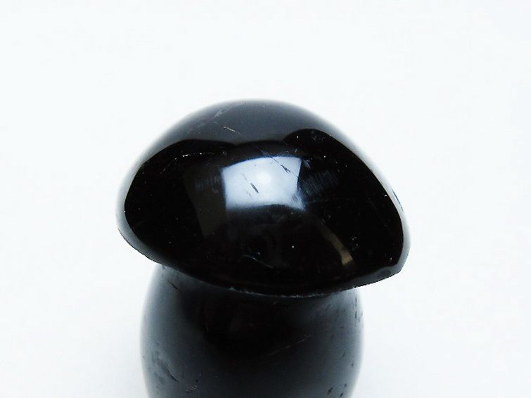 モリオン 純天然 黒水晶 きのこ 置物 [t653-4529] 2枚目