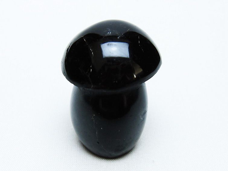 モリオン 純天然 黒水晶 きのこ 置物 [t653-4529] 3枚目