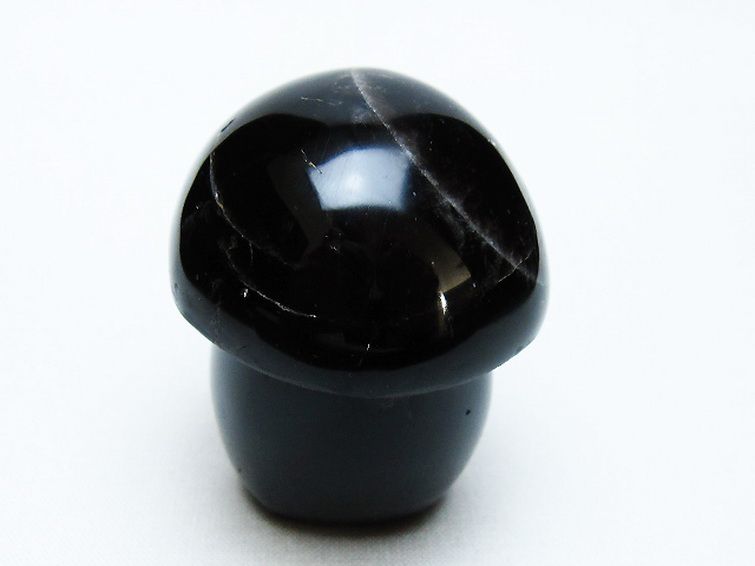 モリオン 純天然 黒水晶 きのこ 置物 [t653-4533] 1枚目