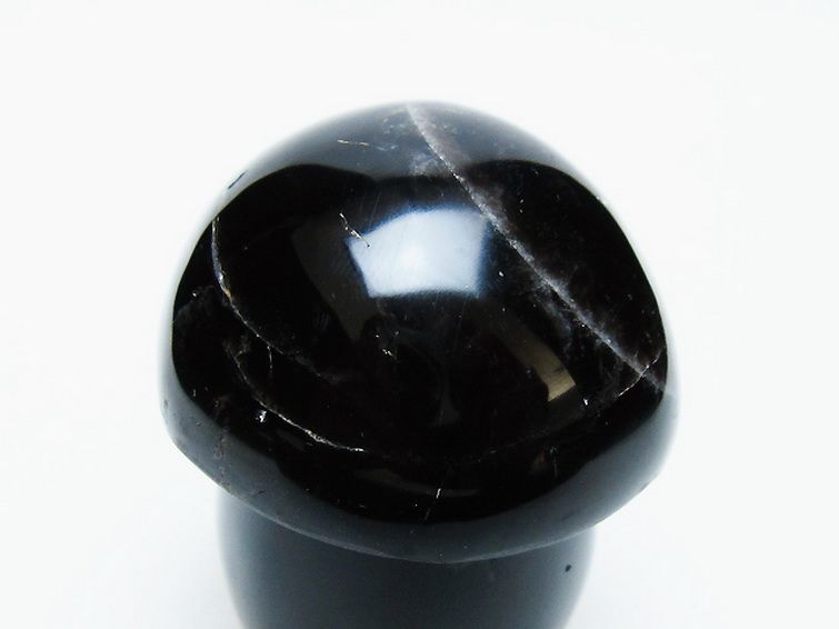 モリオン 純天然 黒水晶 きのこ 置物 [t653-4533] 2枚目