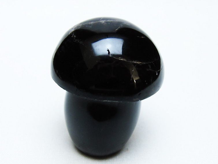モリオン 純天然 黒水晶 きのこ 置物 [t653-4533] 3枚目