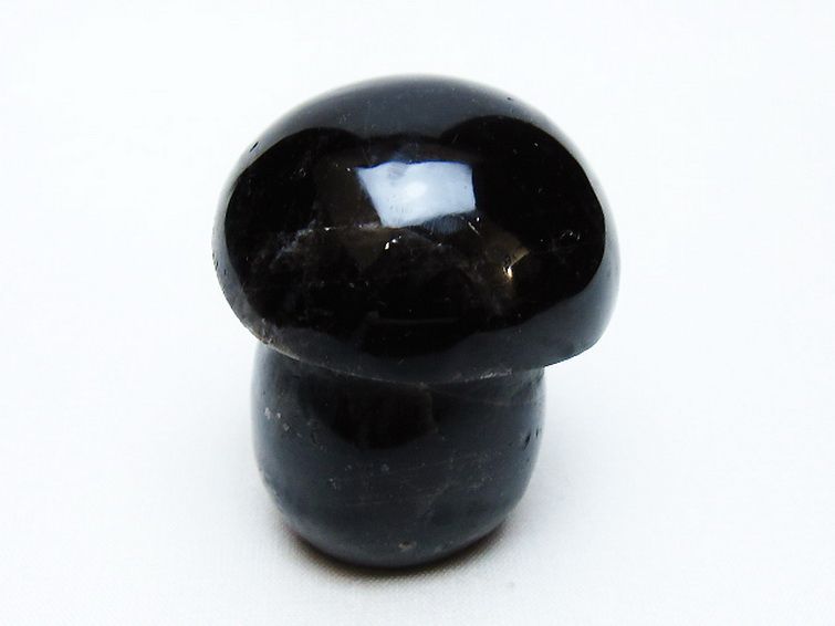 モリオン 純天然 黒水晶 きのこ 置物 [t653-4546] 1枚目