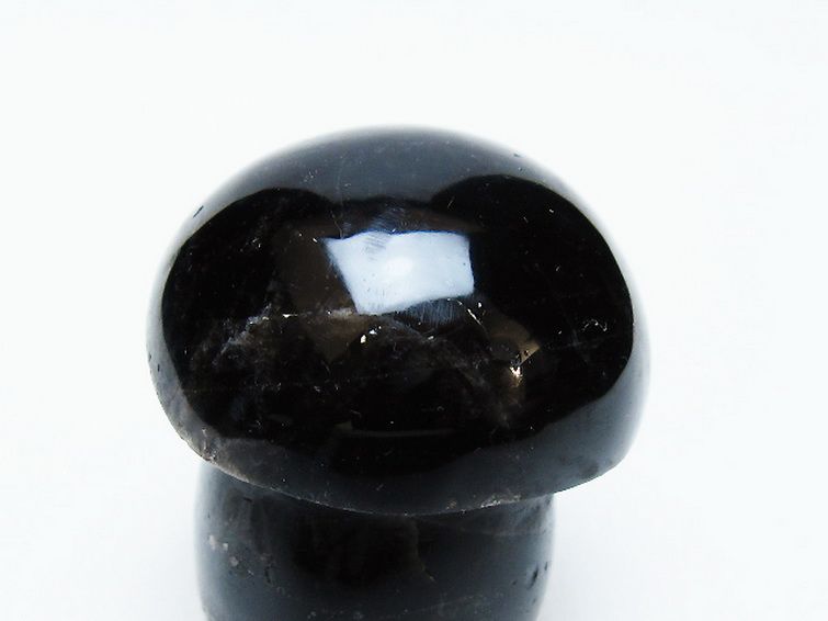 モリオン 純天然 黒水晶 きのこ 置物 [t653-4546] 2枚目