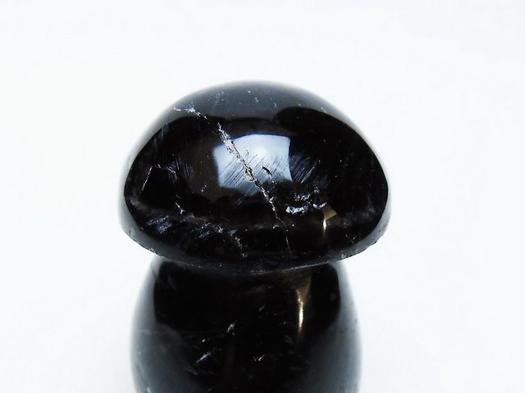 モリオン 純天然 黒水晶 きのこ 置物 [t653-4547] 2枚目