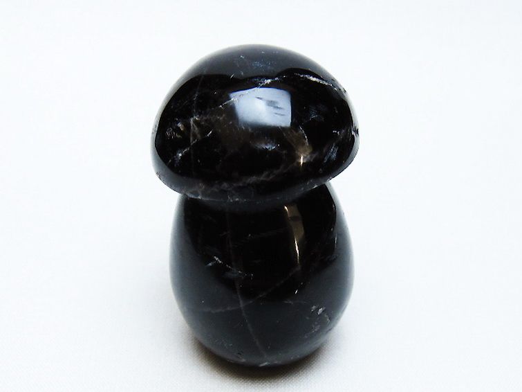 モリオン 純天然 黒水晶 きのこ 置物 [t653-4547] 3枚目