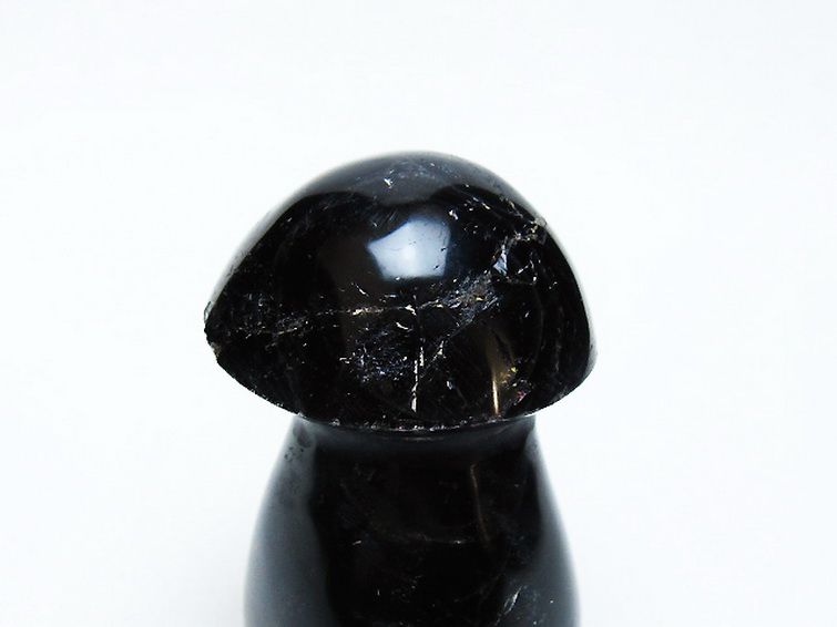 モリオン 純天然 黒水晶 きのこ 置物 [t653-4550] 2枚目