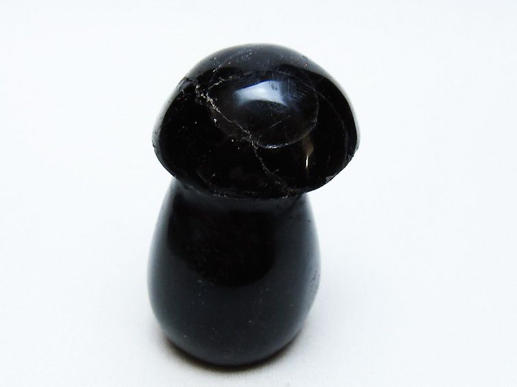 モリオン 純天然 黒水晶 きのこ 置物 [t653-4550] 3枚目
