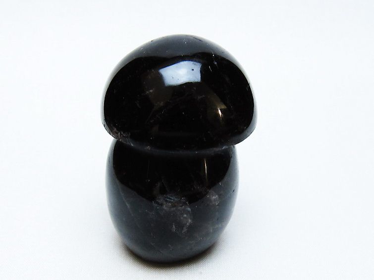 モリオン 純天然 黒水晶 きのこ 置物 [t653-4552] 1枚目