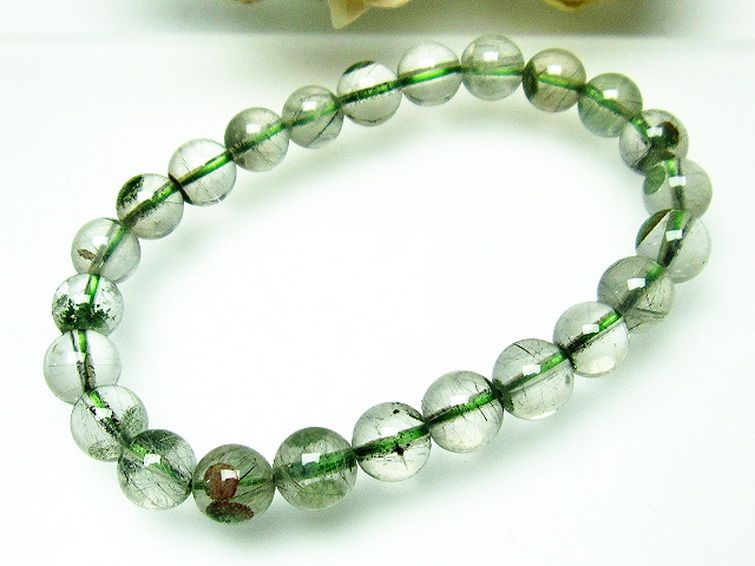 ガーデン水晶ルチル ブレスレット 7mm [t660-1572]