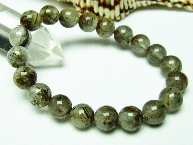 タイチンフラワー水晶 ブレスレット 9mm [T660-1798] 1枚目