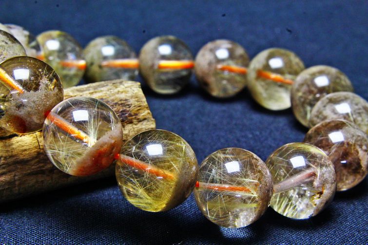 タイチンフラワー水晶ガーデン水晶 ブレスレット 13mm [T660-1887] 3枚目