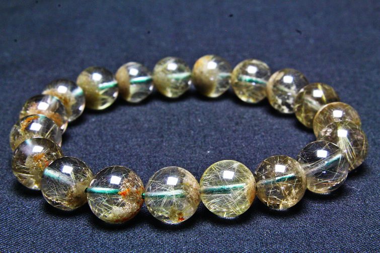 タイチンフラワー水晶ガーデン水晶 ブレスレット 11mm [T660-1906] 1枚目