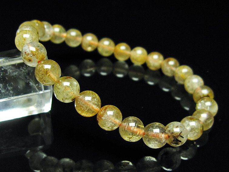 タイチンフラワー水晶 ブレスレット 7mm [t660-2061] 1枚目