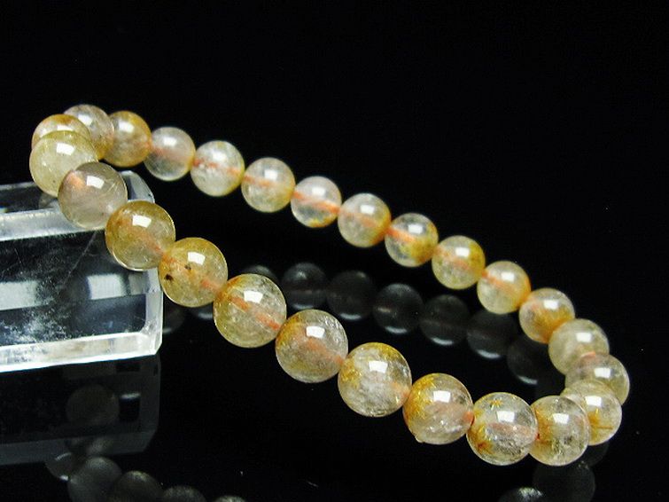 タイチンフラワー水晶 ブレスレット 7mm [t660-2197] 1枚目