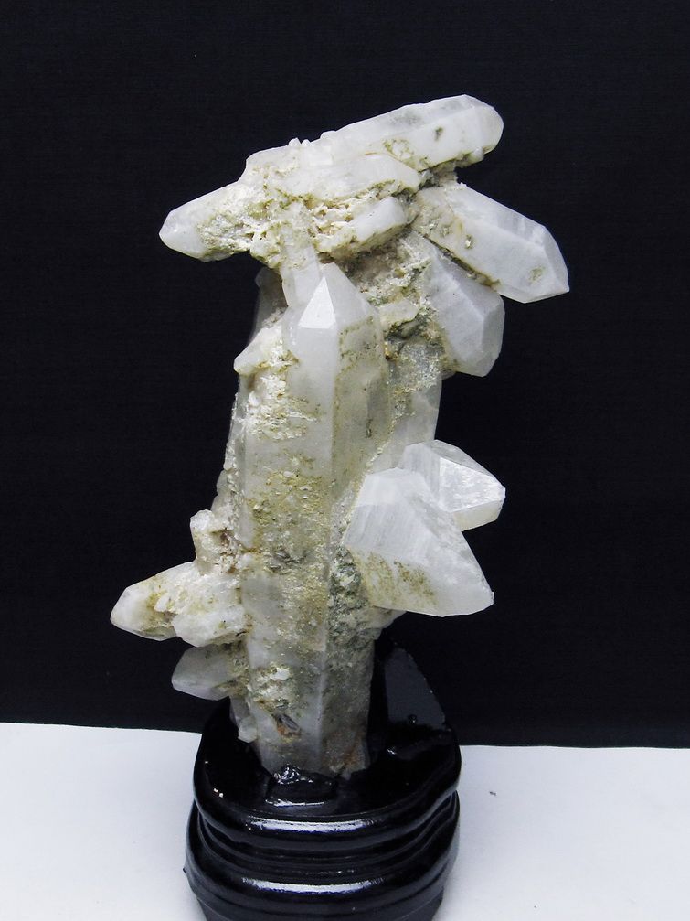 1Kg トルマリン入り ヒマラヤ水晶クラスター[T668-7856] 1枚目