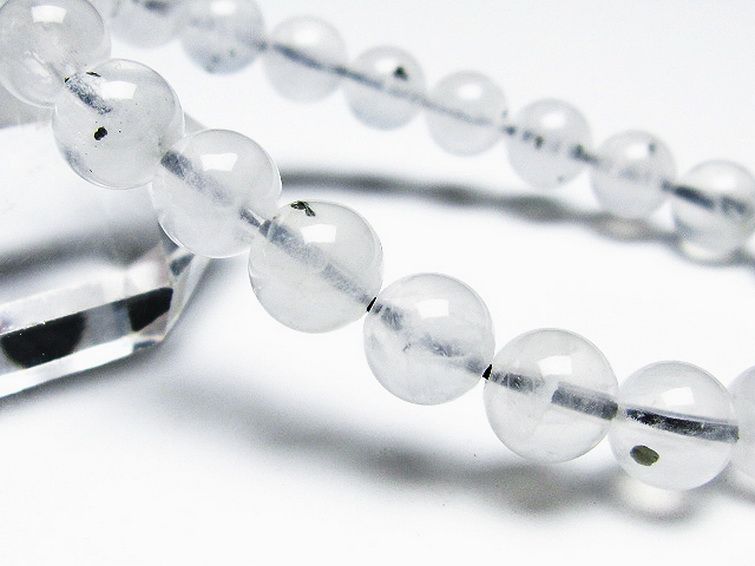 パイライト入り 水晶 ブレスレット 9mm [T669-508] 3枚目