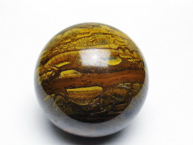 アイアンタイガーアイ 丸玉 64mm [t671-6215] 1枚目