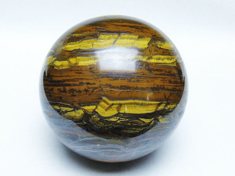 アイアンタイガーアイ 丸玉 79mm [t671-6335] 1枚目