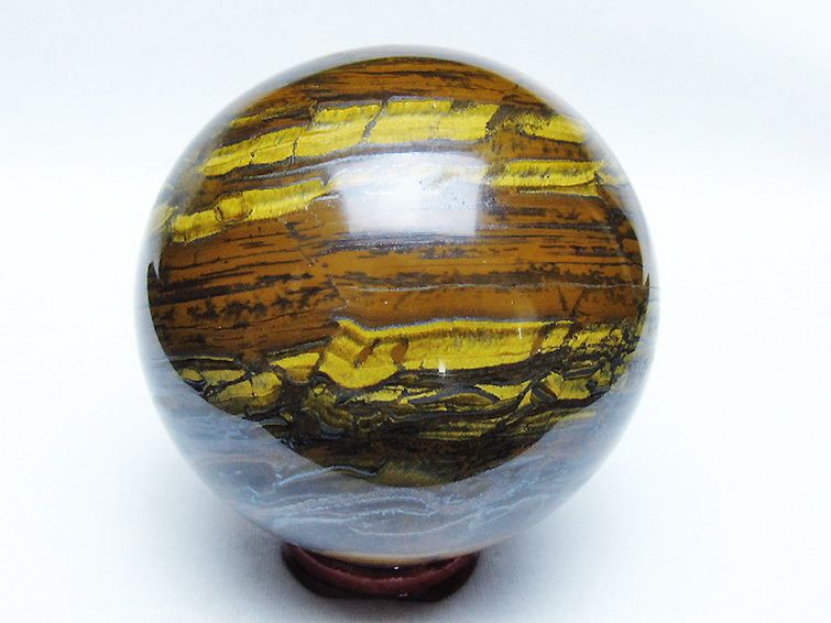 アイアンタイガーアイ 丸玉 79mm [t671-6335] 3枚目