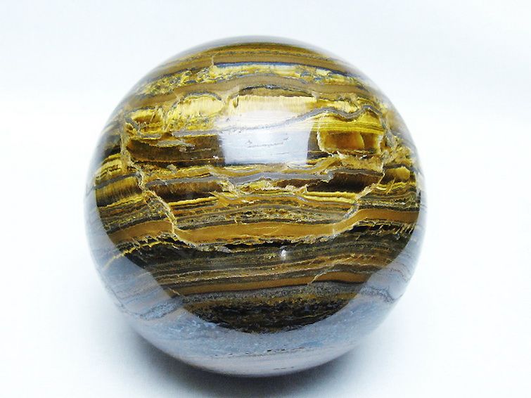 1.3Kg アイアンタイガーアイ 丸玉 92mm [t671-6347] 1枚目