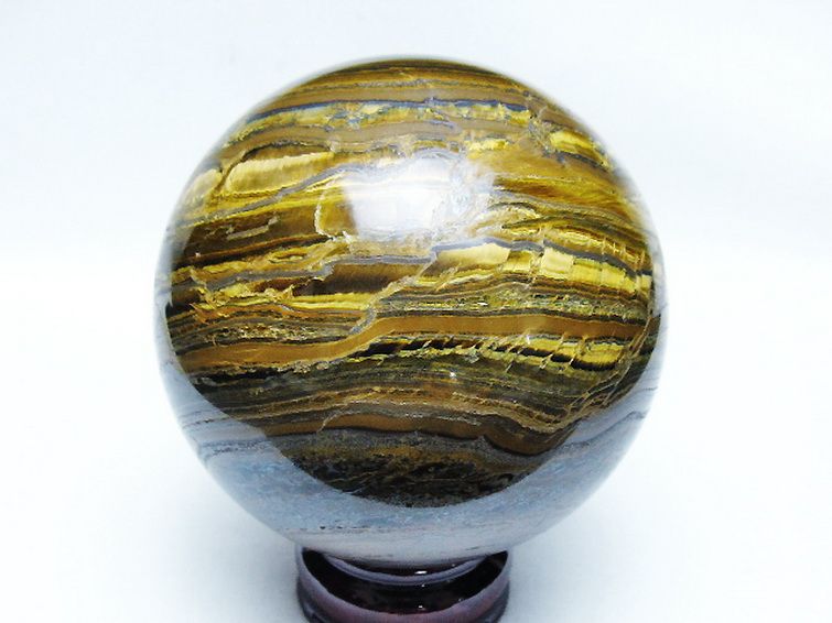 1.3Kg アイアンタイガーアイ 丸玉 92mm [t671-6347] 3枚目