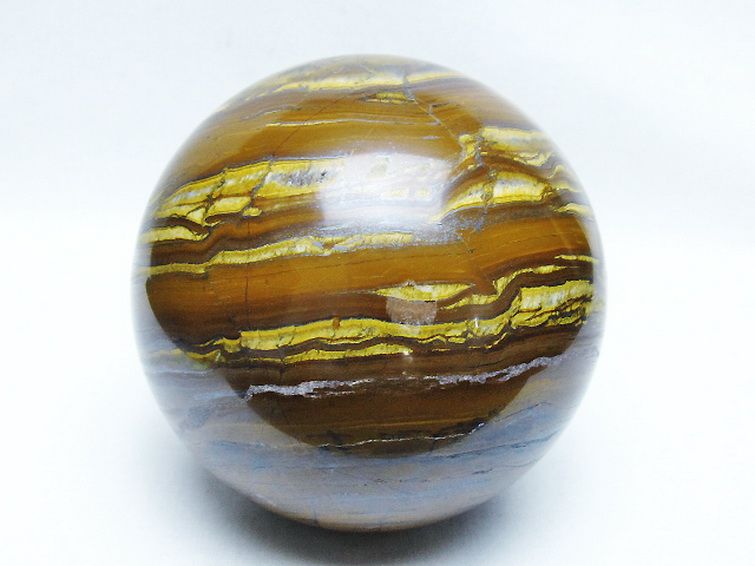 1.9Kg アイアンタイガーアイ 丸玉 110mm [t671-6370] 1枚目