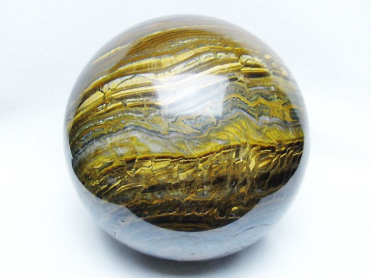 8.6Kg アイアンタイガーアイ 丸玉 180mm [t671-6380] 1枚目