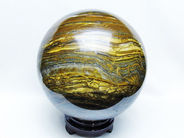 8.6Kg アイアンタイガーアイ 丸玉 180mm [t671-6380] 3枚目