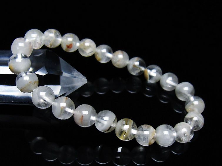 ガーデン水晶ファントム ブレスレット 8mm [T676-1905] 1枚目