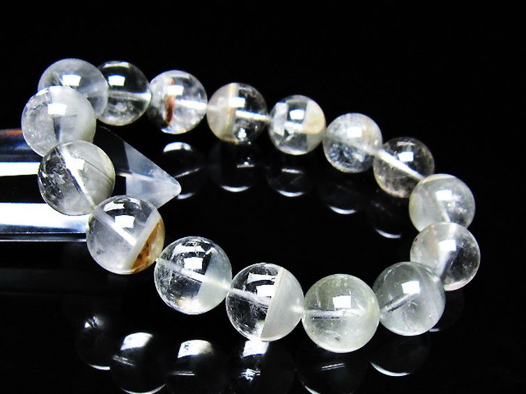 ガーデン水晶ファントム ブレスレット 13mm [t676-2057] 1枚目