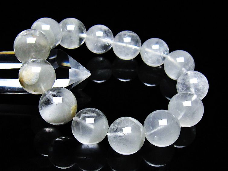 ガーデン水晶ファントム ブレスレット 16mm [t676-2068] 1枚目